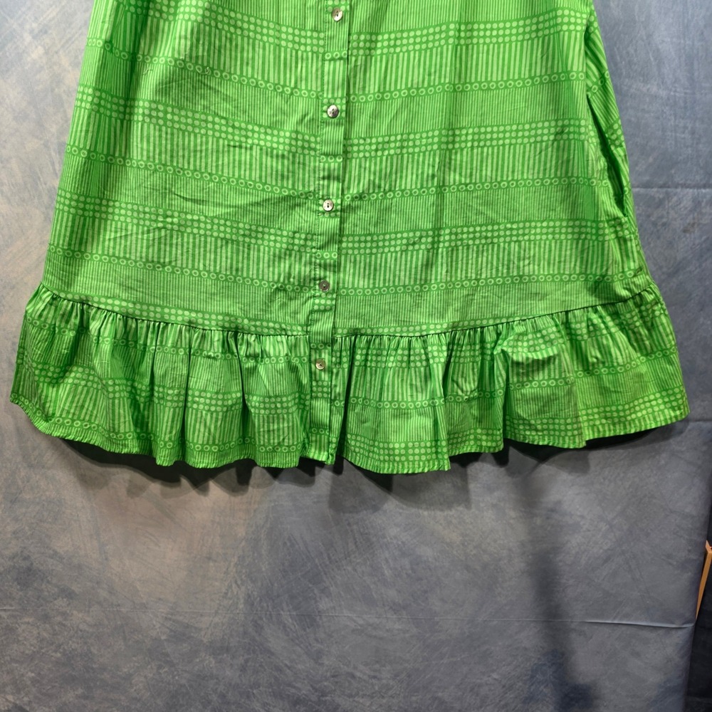 Green Ruffle-Trim Mini Dress - Picture 5 of 8